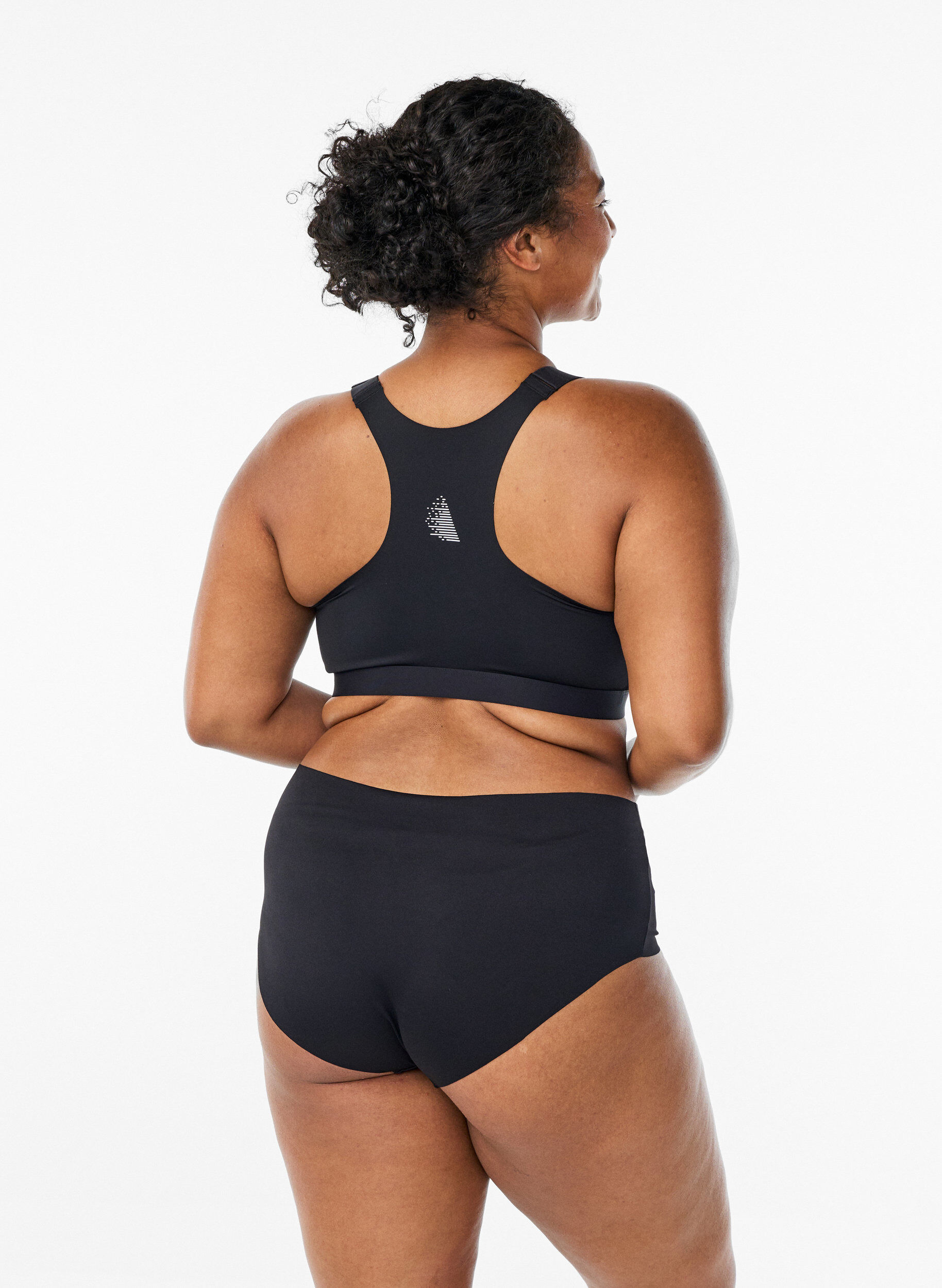 Zizzi  Niewidoczne majtki treningowe 2-pack, Czarne, Model image number 1