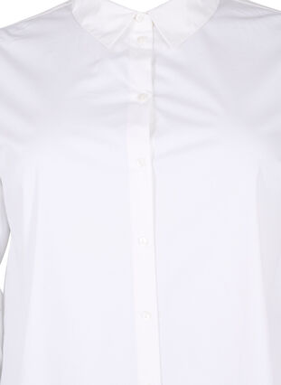 Dluga bawelniana koszula, Bright White, Packshot image number 2
