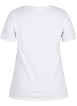 Podstawowa, gladka bawelniana koszulka, Bright White, Packshot image number 1