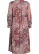 Sukienka midi z nadrukiem paisley i elastyczna talia, Fioletowy, Packshot image number 1