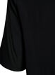 Wiskozowa bluzka z kr&oacute;tkim rekawem i nadrukiem, Czarne, Packshot image number 3