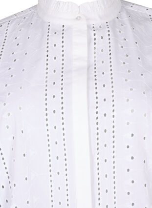 Bawelniana azurowa koszula, Bright White, Packshot image number 2