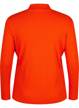 Dopasowana bluzka z wiskozy z wysokim dekoltem, Orange.com, Packshot image number 1