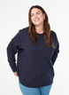 Bluza z okraglym dekoltem, Niebieskie, Model image number 0