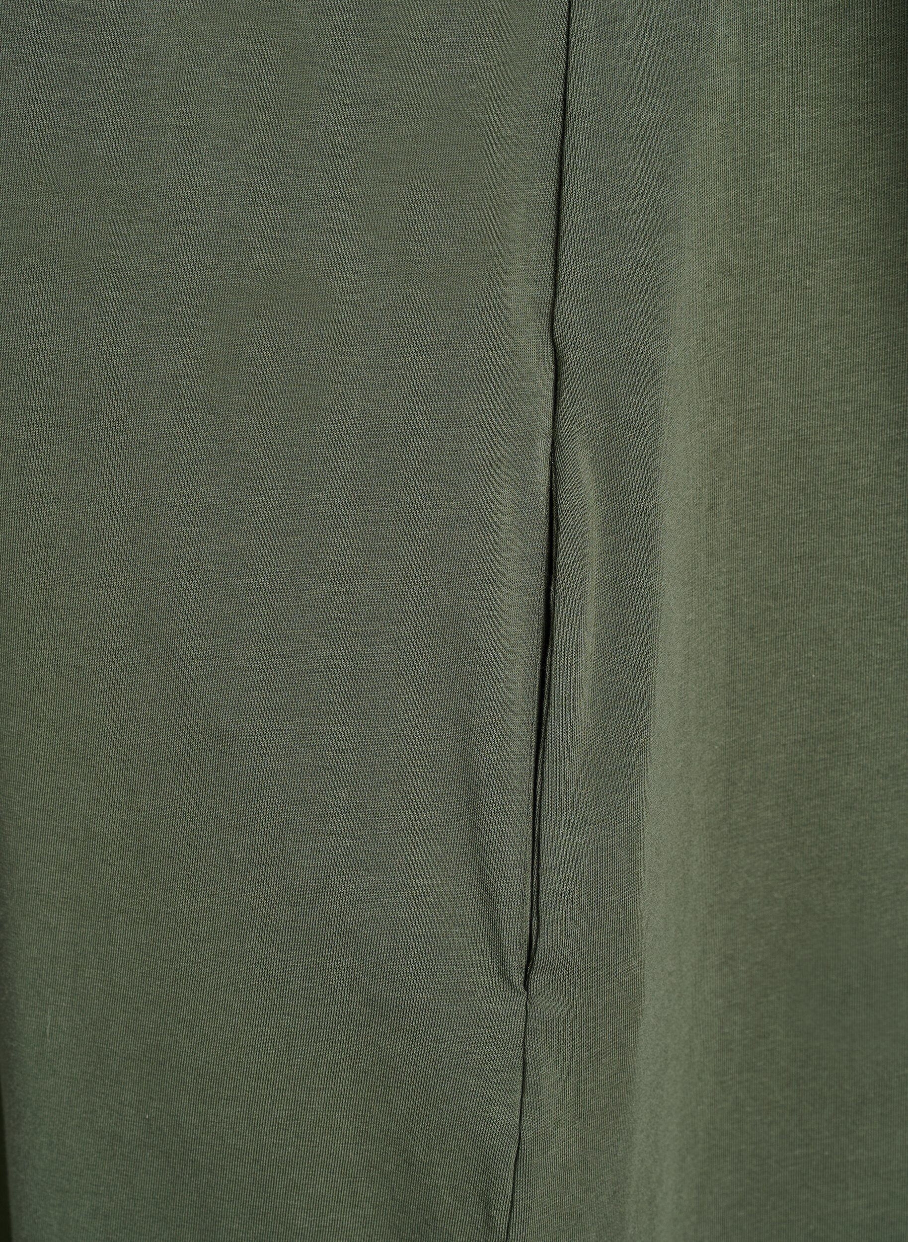 ZizziSukienka t-shirtowa midi z dekoltem w szpic, Zielony, Packshot image number 4