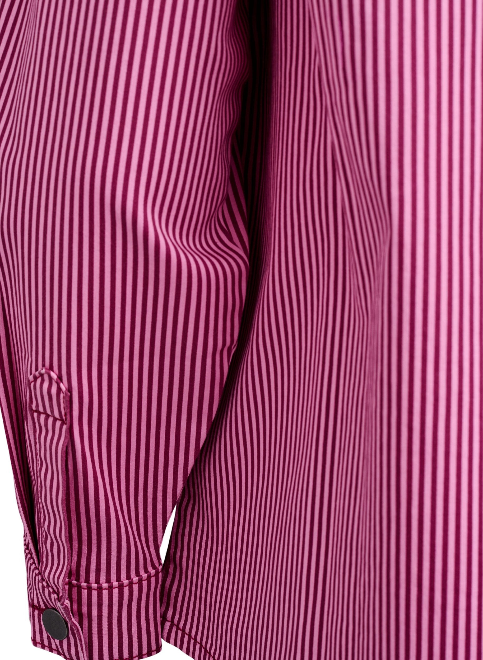 Zizzi Koszula w paski z kieszeniami, Czerwony, Packshot image number 4