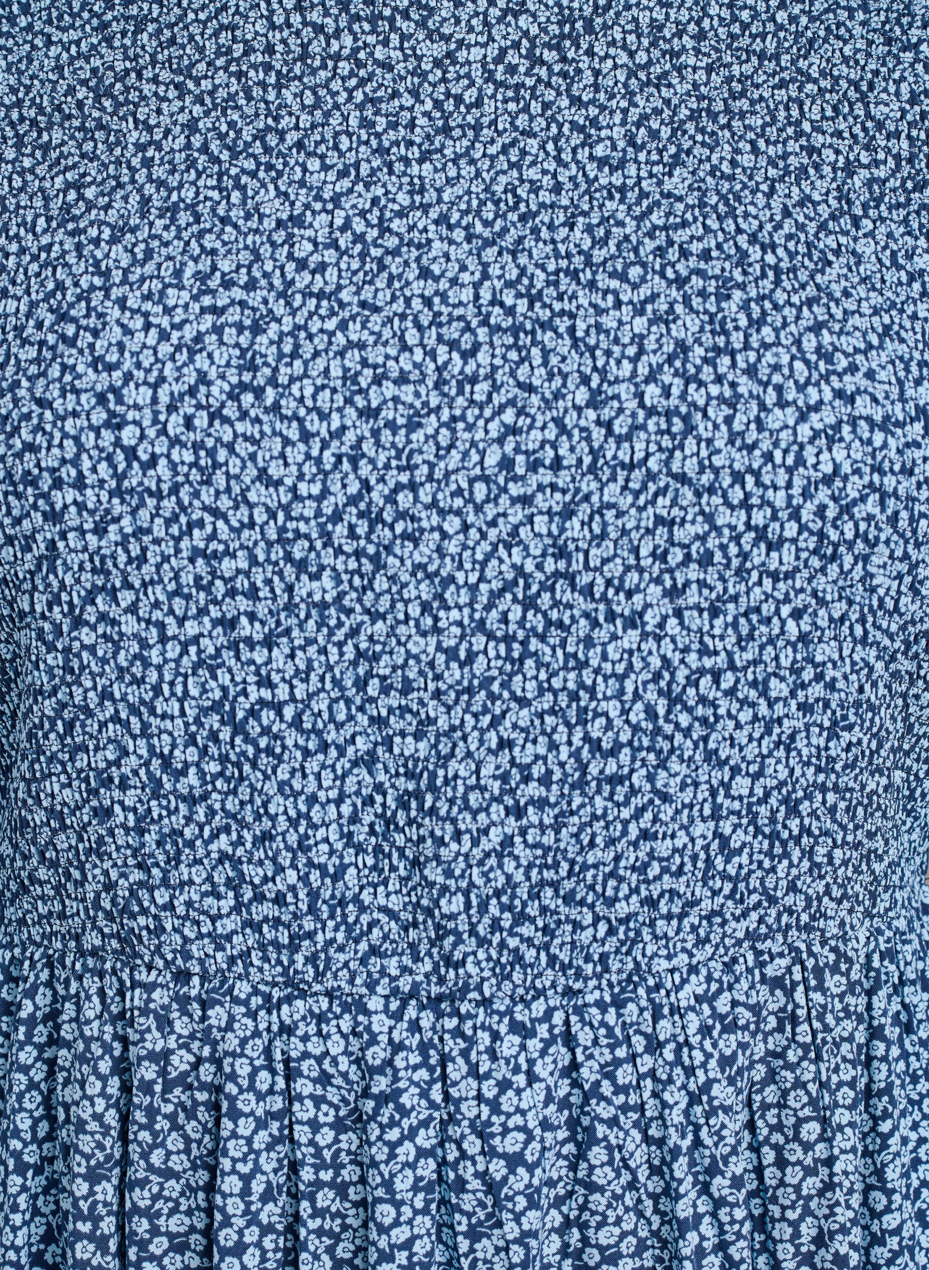 Zizzi Sukienka z wykonczonym wykolnierzem i kwiatowym wzorem, Niebieskie, Packshot image number 2