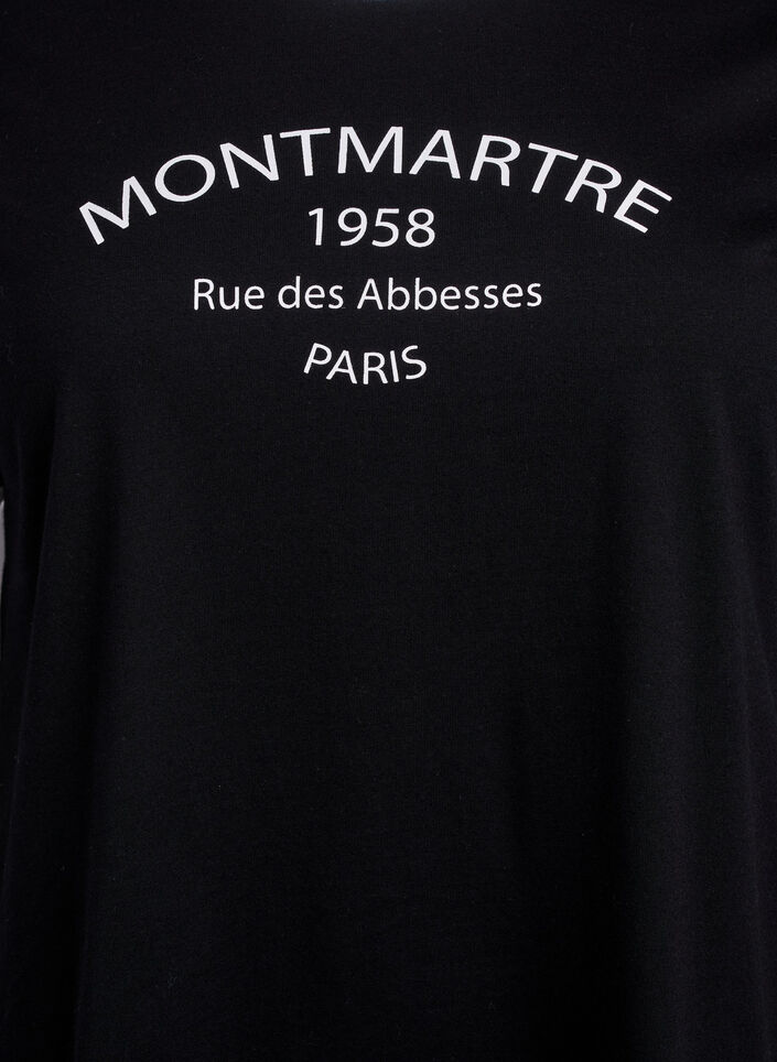 T-shirt z nadrukowanym napisem, Black w.An. Wh.Paris, Packshot image number 2