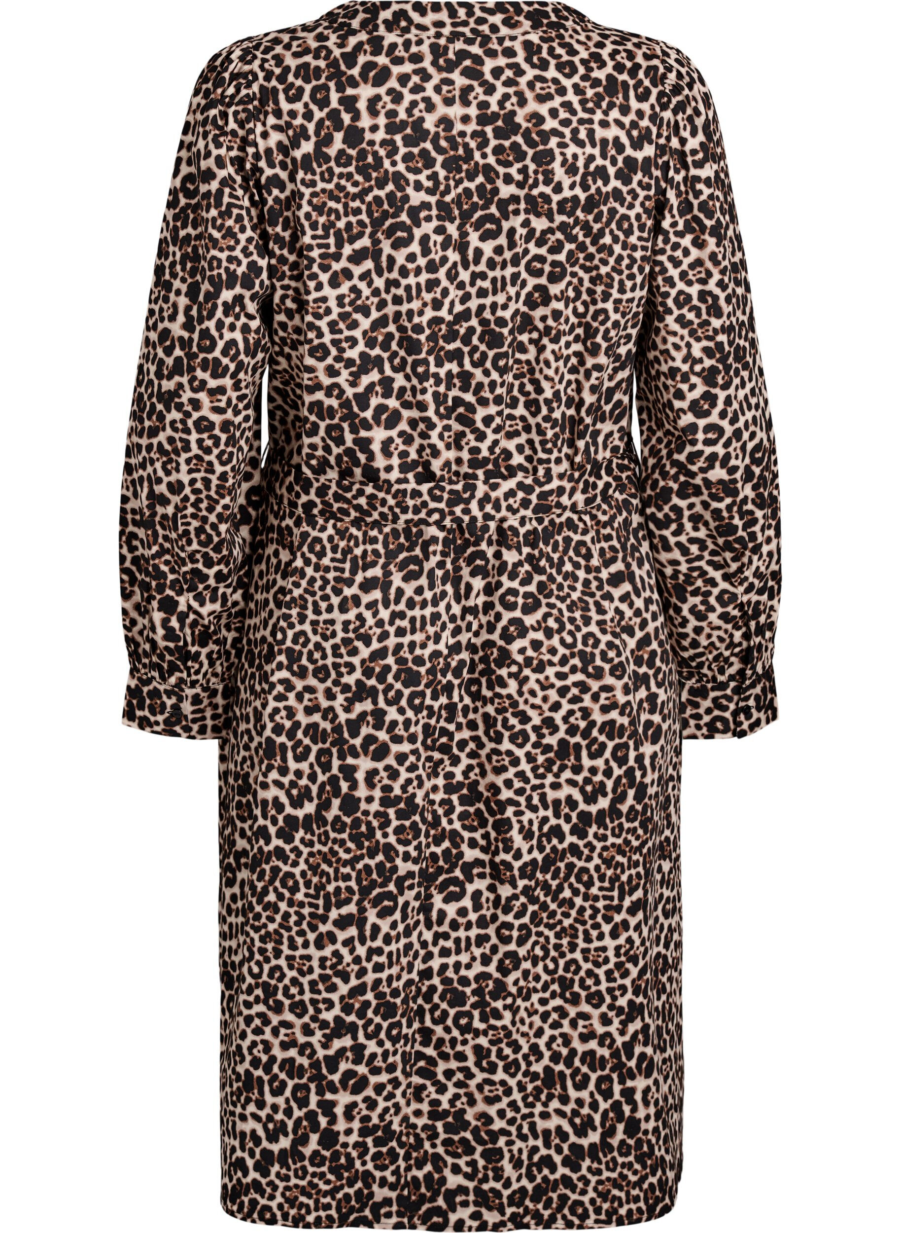 Zizzi Sukienka z bawelna organiczna z wiazaniem w pasie, Brązowy, Packshot image number 1