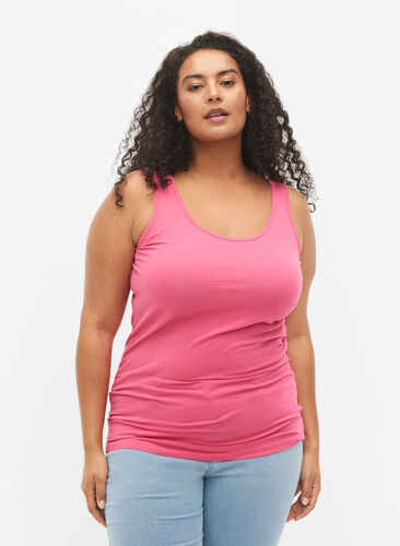 Podstawowa bawelniana koszulka, Hot Pink, Model image number 0