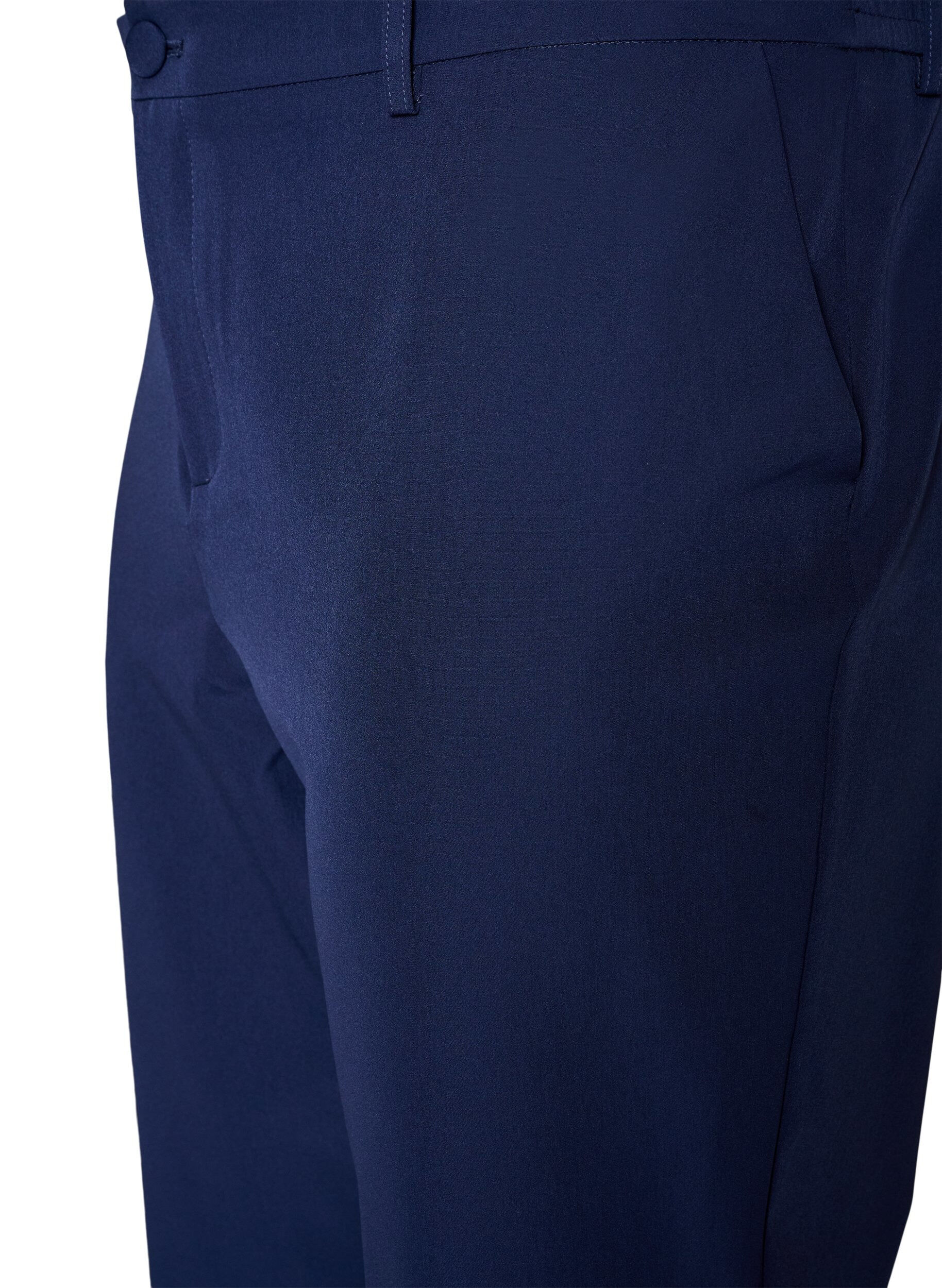 ZizziTrousers with pockets and straight legs, Blue, Packshot image number 2