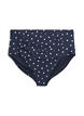 Doly bikini z wysokim stanem w groszki, Czarne, Packshot image number 0