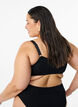 Góra od bikini z krepy z regulowanymi ramiaczkami, Czarne, Model image number 2