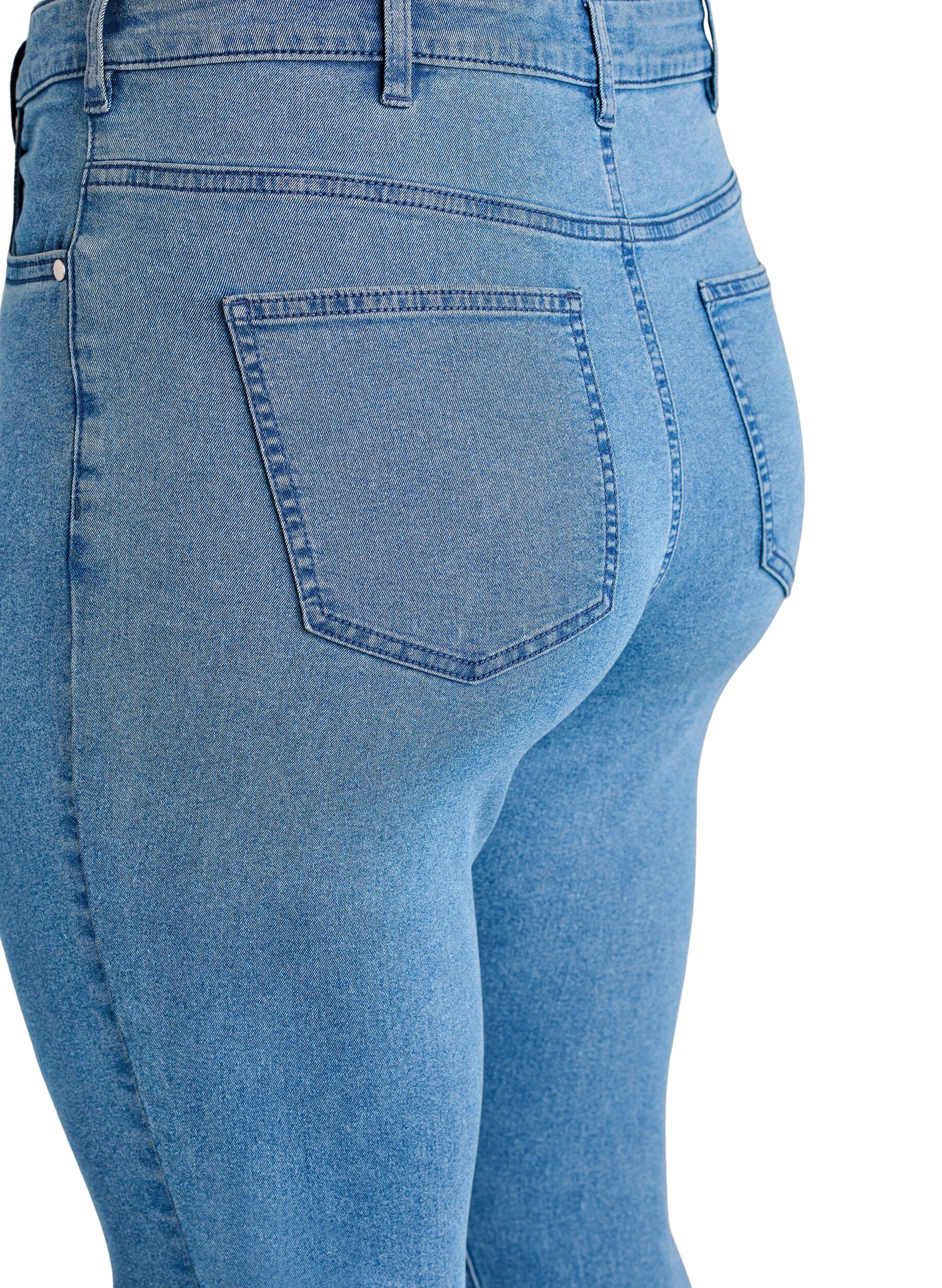ZizziJeansy super slim z wysokim stanem Amy, Niebieskie, Packshot image number 3