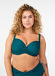 G&oacute;ra od bikini z fiszbinami i drapowaniem, Zielony, Model image number 0