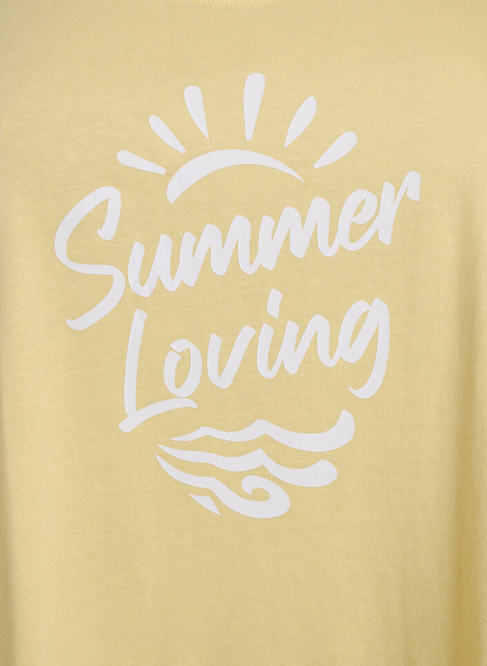 Bawelniany top o&nbsp;rozszerzanym fasonie, Ż&oacute;łty, Packshot image number 2