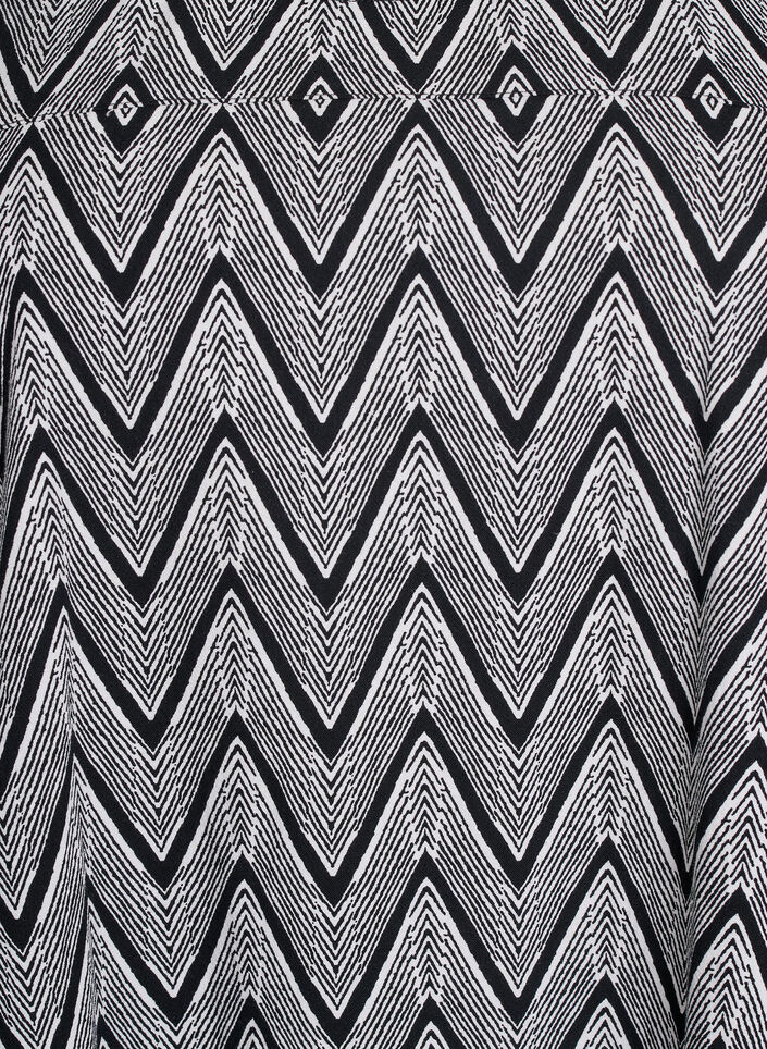 Bawelniana sukienka z kr&oacute;tkim rekawem i nadrukiem, Czarne, Packshot image number 2