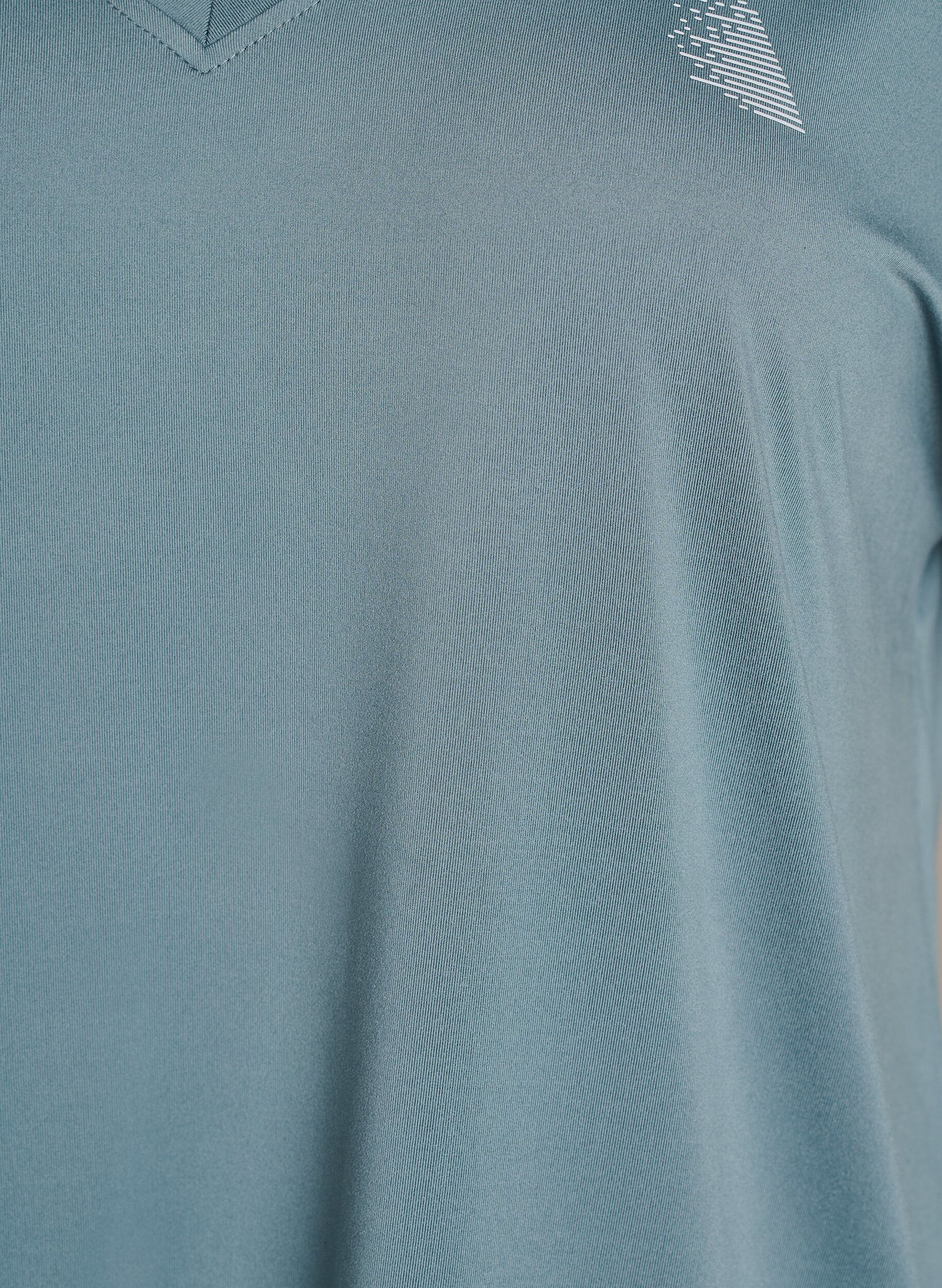 Zizzi Luzna koszulka treningowa z dekoltem w szpic, Szary, Packshot image number 2