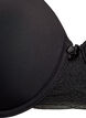 Formowany biustonosz z gladkimi miseczkami, Czarne, Packshot image number 2