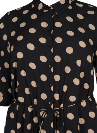 Flash - Koszulowa sukienka z nadrukiem, Black Brown Dot, Packshot image number 2