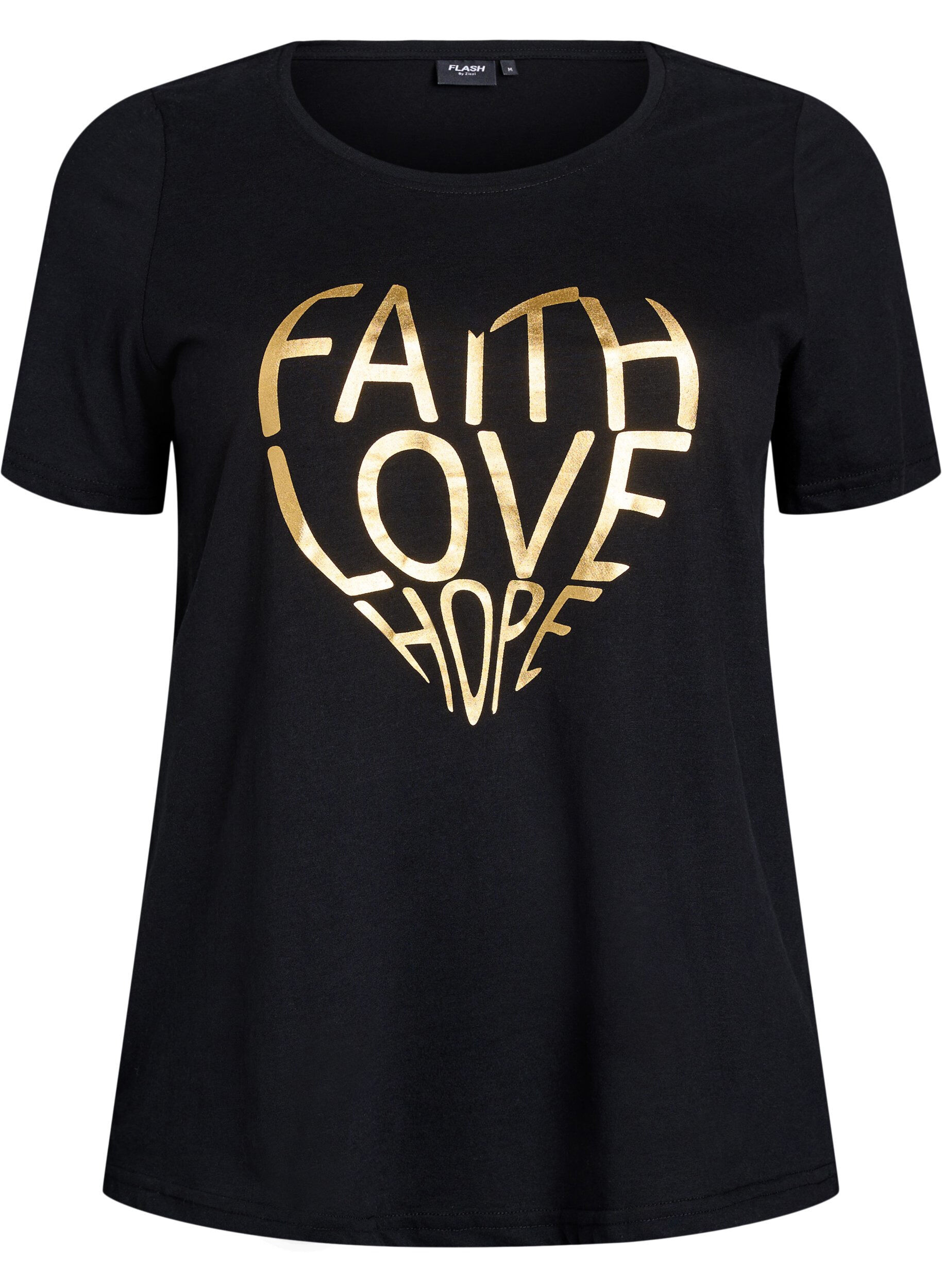 Zizzi FLASH - T-shirt z nadrukiem, Czarne, Packshot image number 0