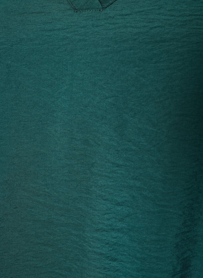 Bluzka z efektem balonowym i detalami ze szyfonu, Zielony, Packshot image number 2