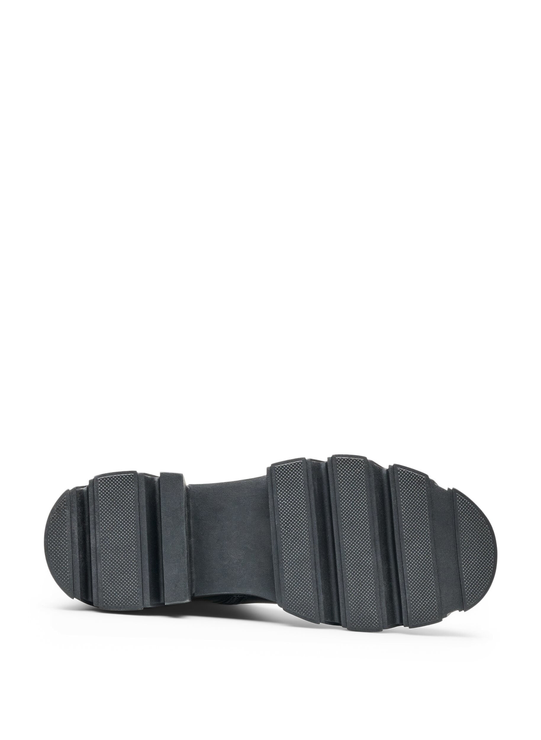 ZizziDlugie buty z zeberkowymi wstawkami, Czarne, Packshot image number 5