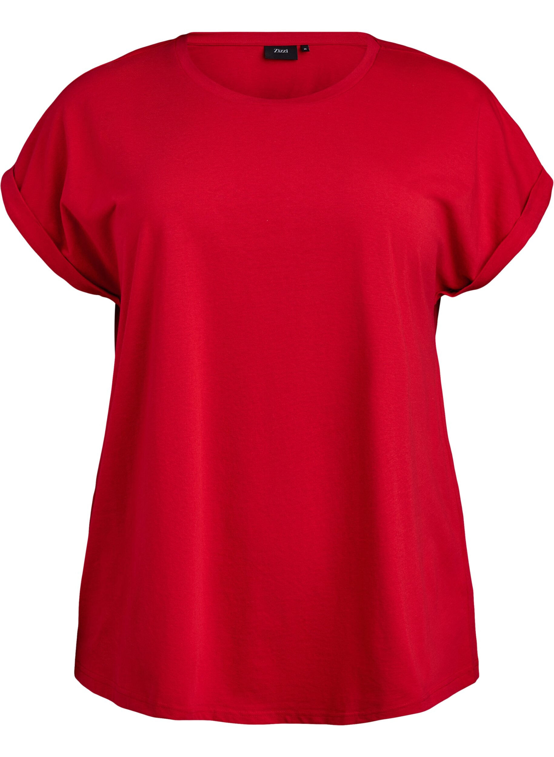 ZizziT-shirt z kr&oacute;tkim rekawem z mieszanki bawelny, Czerwony, Packshot image number 0