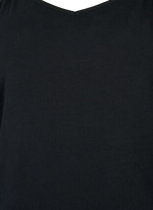 Podstawowy bawelniany top na cienkich ramiaczkach, Black, Packshot image number 2