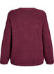 Luzny sweter z dzianiny z widocznymi szwami, Ciemnobordowy, Packshot image number 1