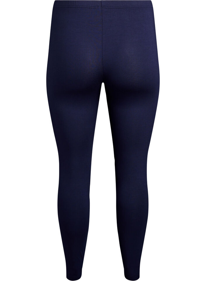 Legginsy Basic o przedluzonej dlugosci, Niebieskie, Packshot image number 1