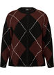 Kardigan w krate argyle, Czarne, Packshot image number 0