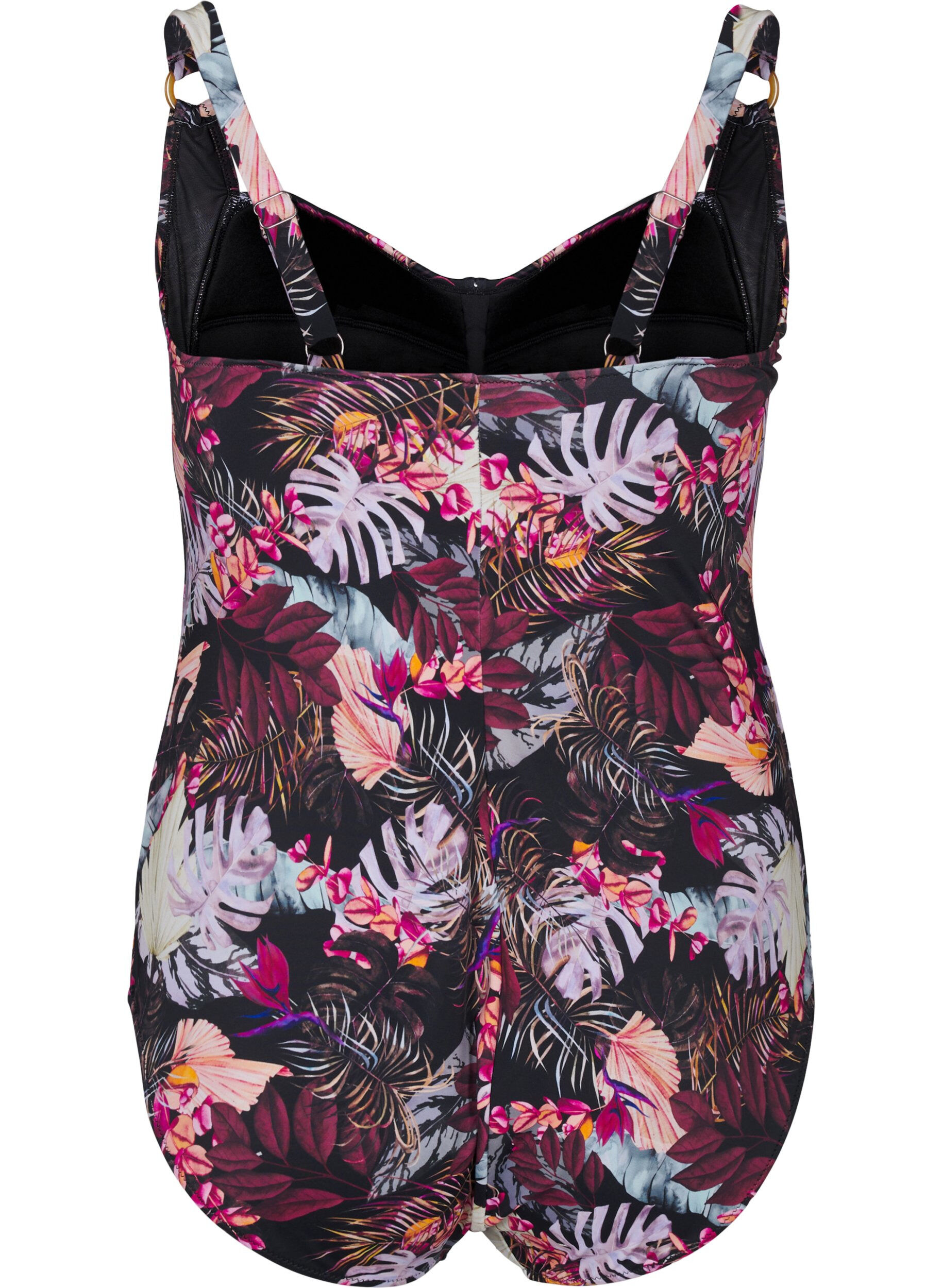 Zizzi Usztywniany kostium kapielowy z nadrukiem, Czerwony, Packshot image number 1