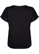 T-shirt z organicznej bawelny z haftem angielskim, Black, Packshot image number 1