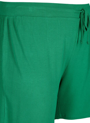 Luzne wiskozowe szorty z prazkowanym sciagaczem, Jolly Green, Packshot image number 2