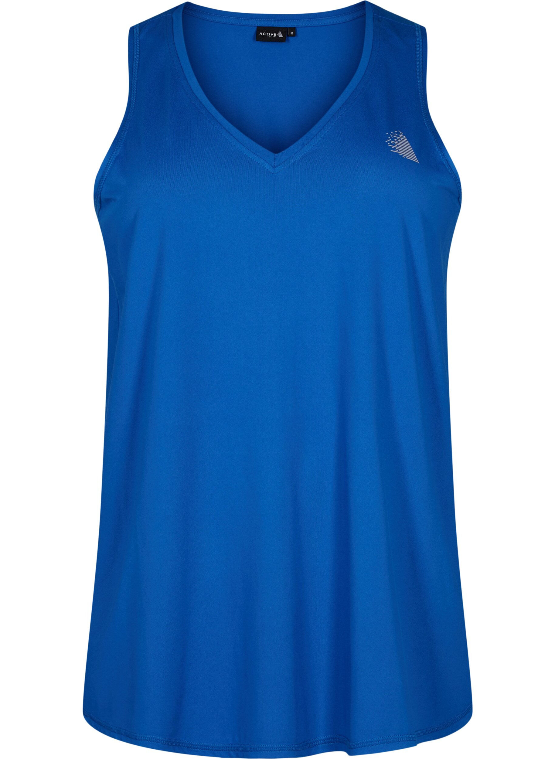 Treningowa koszulka z dekoltem w szpic