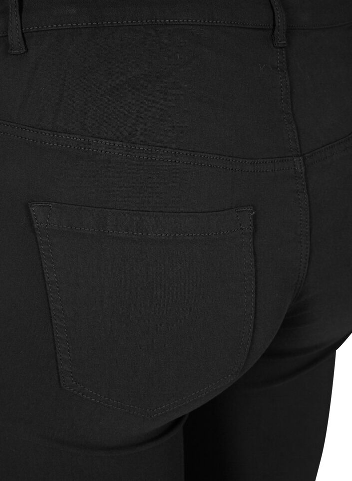 Spodnie o waskim kroju z kieszeniami, Czarne, Packshot image number 3