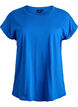 T-shirt z kr&oacute;tkim rekawem w mieszance bawelny, Niebieskie, Packshot image number 0