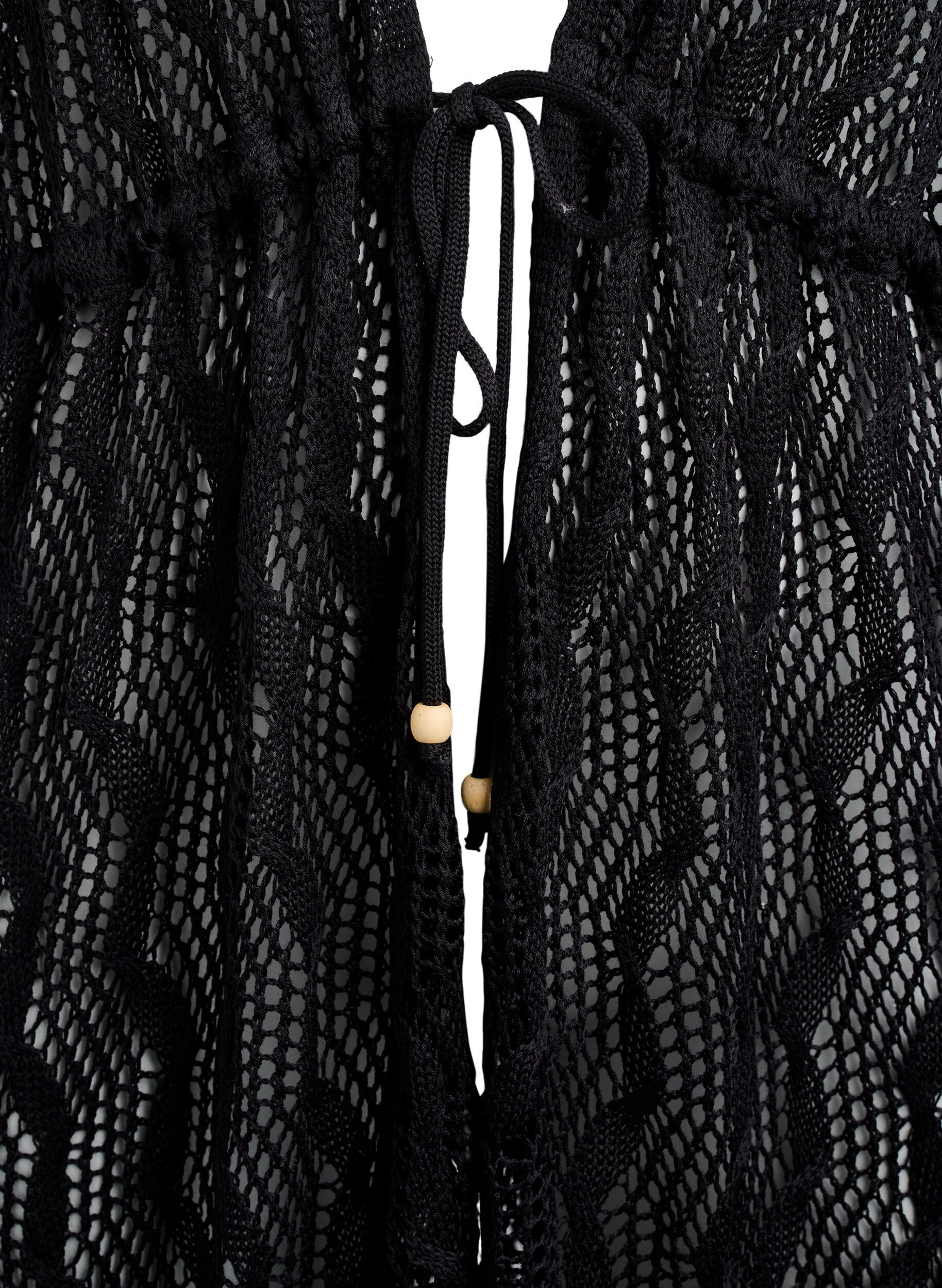 Zizzi Kimono plazowe z wiazanym paskiem, Czarne, Packshot image number 2