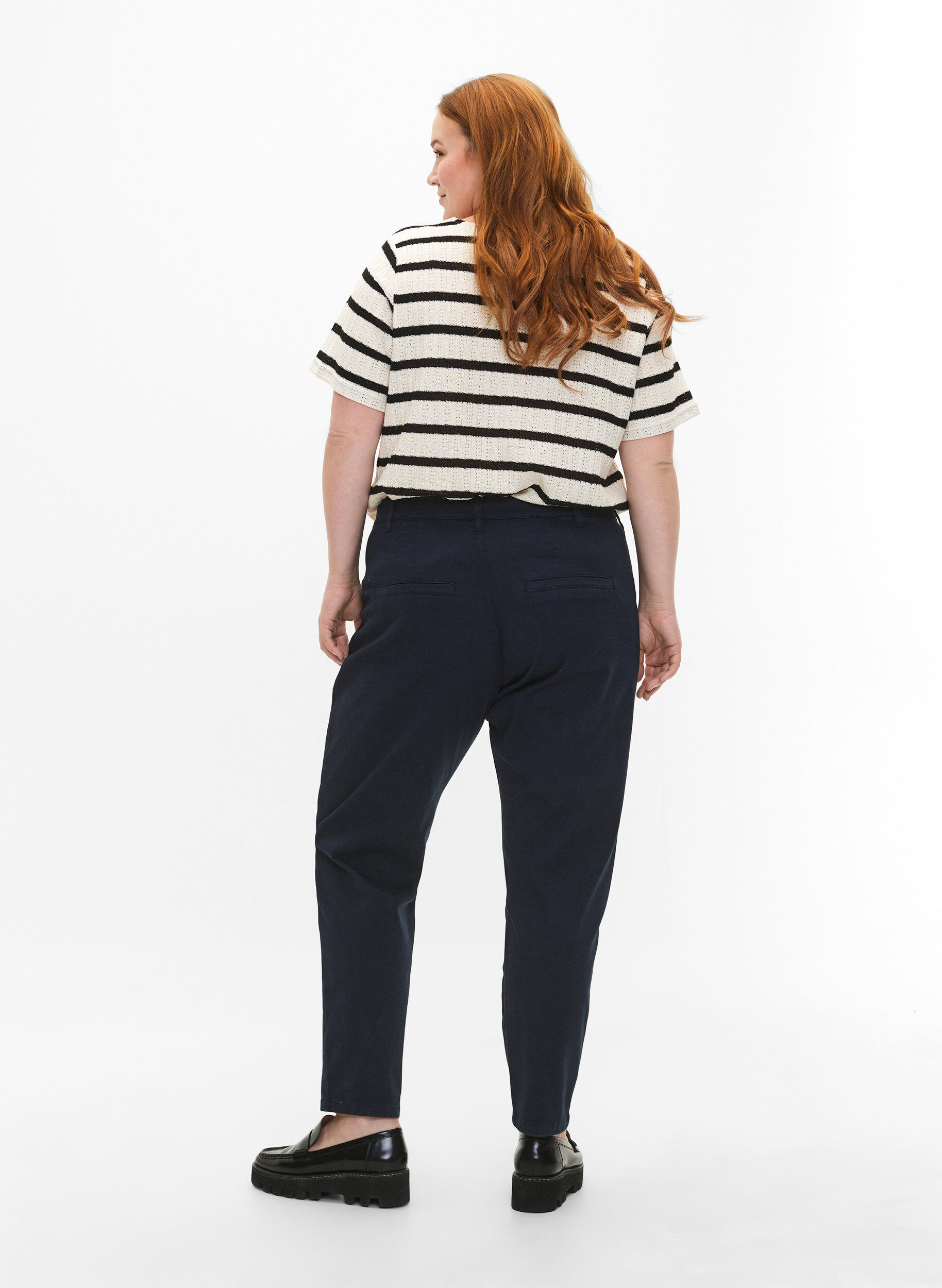 Zizzi Bawelniane chinosy, Navy Blazer, Model image number 1