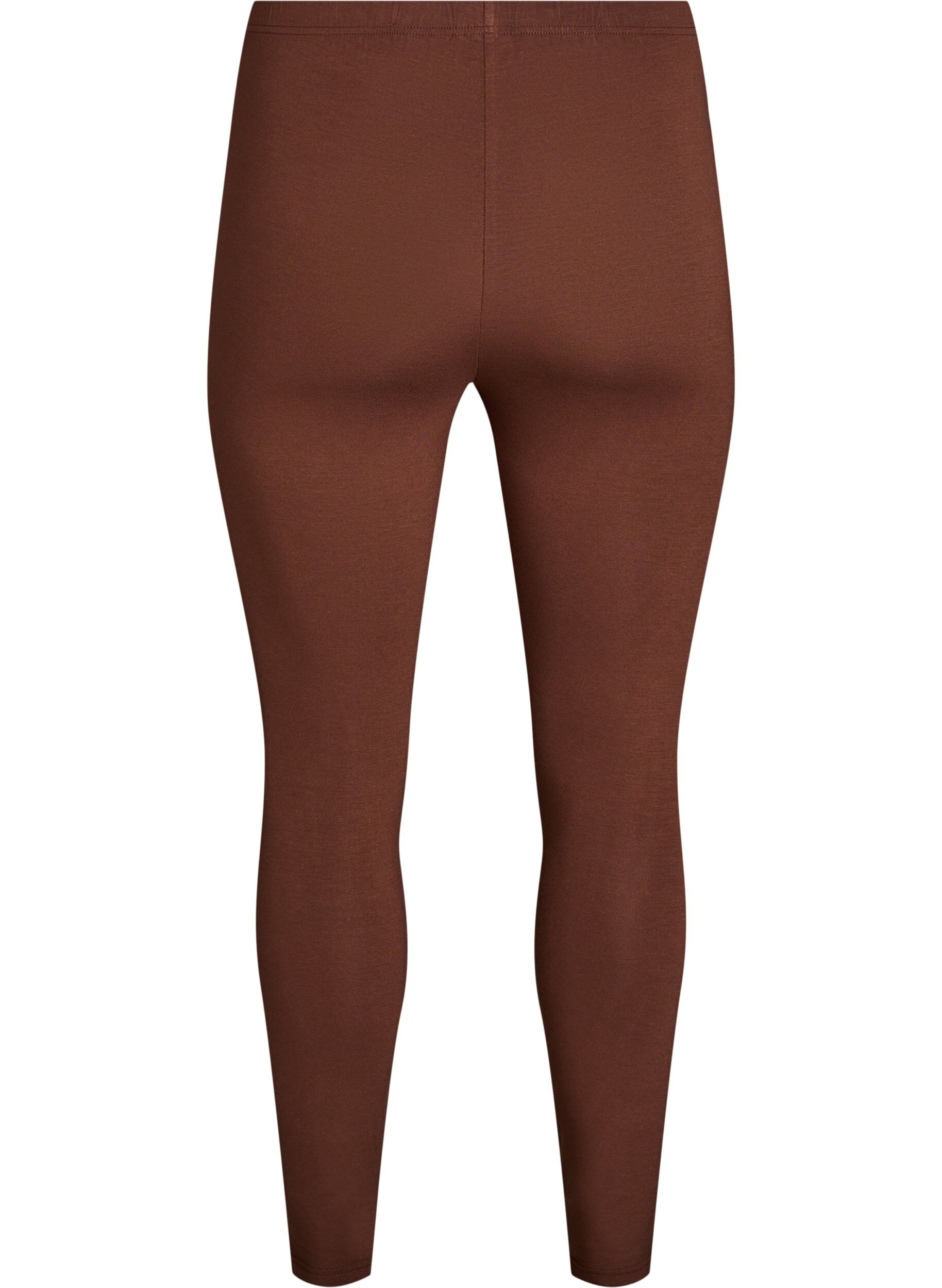 Zizzi Legginsy basic z wiskozy, Brązowy, Packshot image number 1