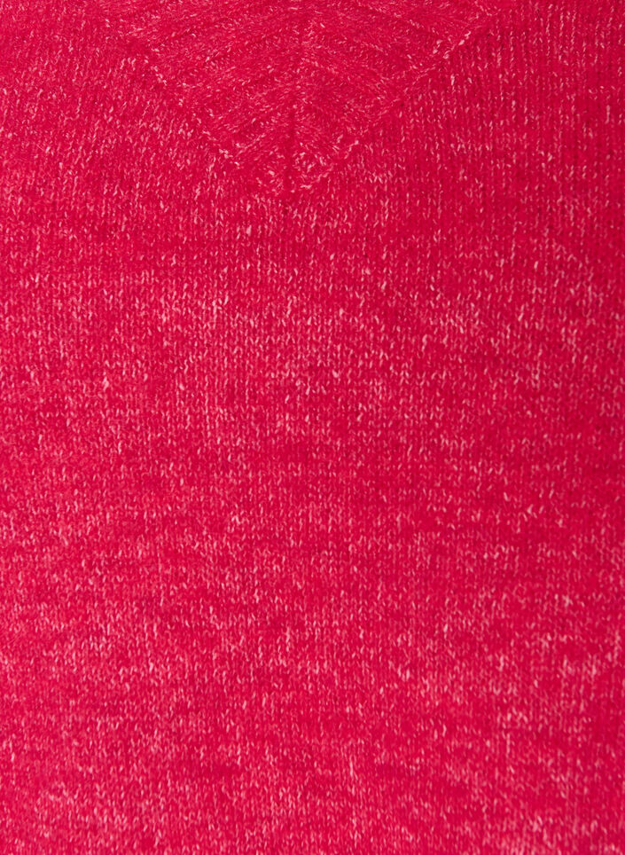 Sweter z dekoltem w serek, R&oacute;żowy, Packshot image number 2