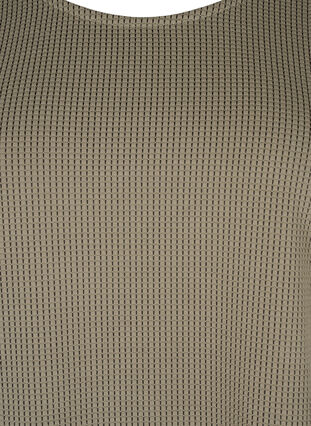 Teksturowana trapezowa bluzka, Greige, Packshot image number 2