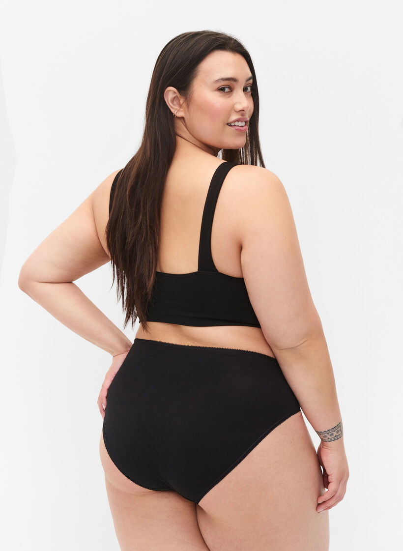 5-pak bawelnianych majtek z normalna talia, Black, Model image number 1