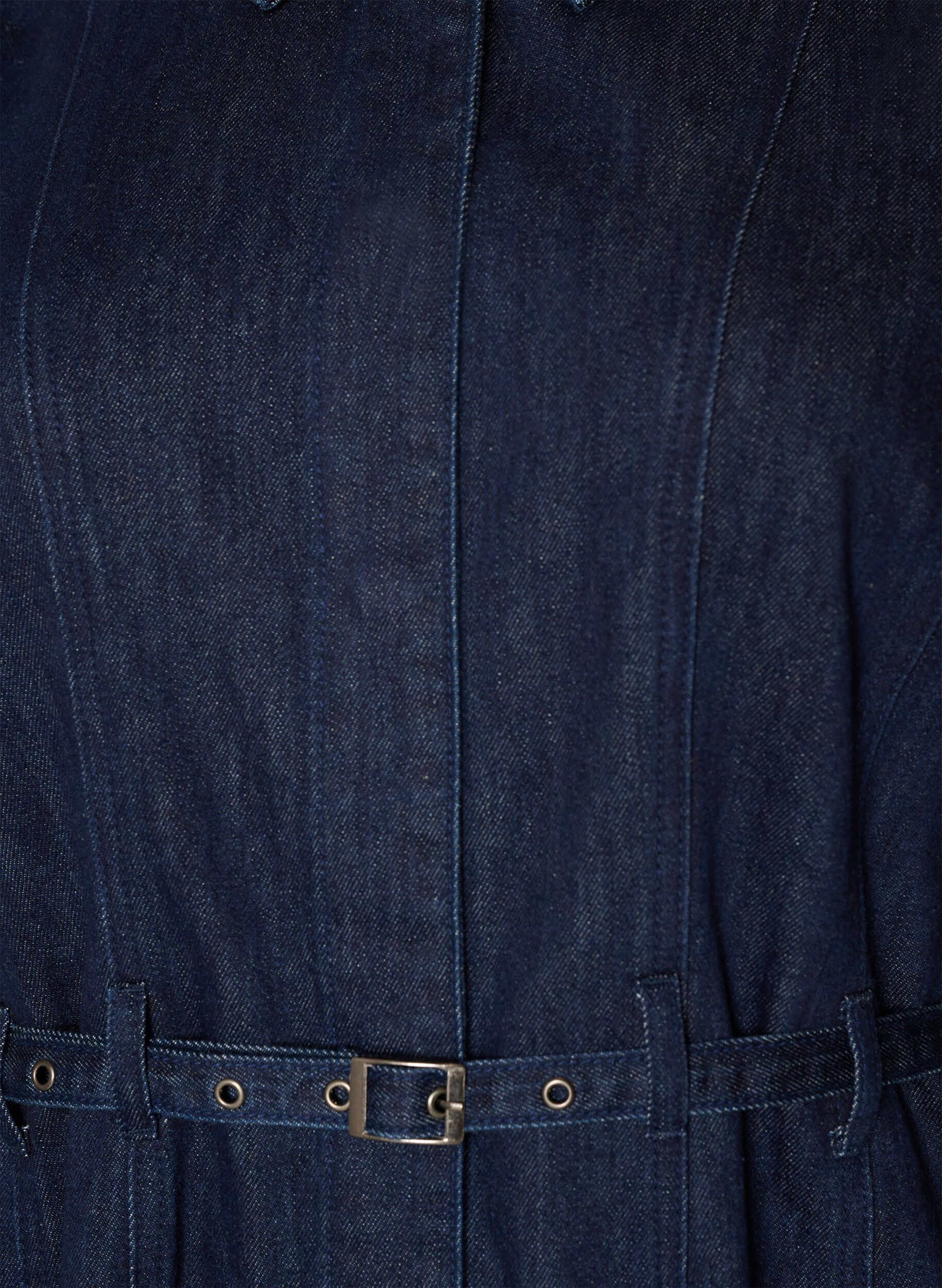 ZizziSukienka z denimu z pasem i 3/4-sleeves, Niebieskie, Packshot image number 2