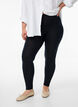 Legginsy z wiskozy w stylu basic, Czarne, Model image number 0