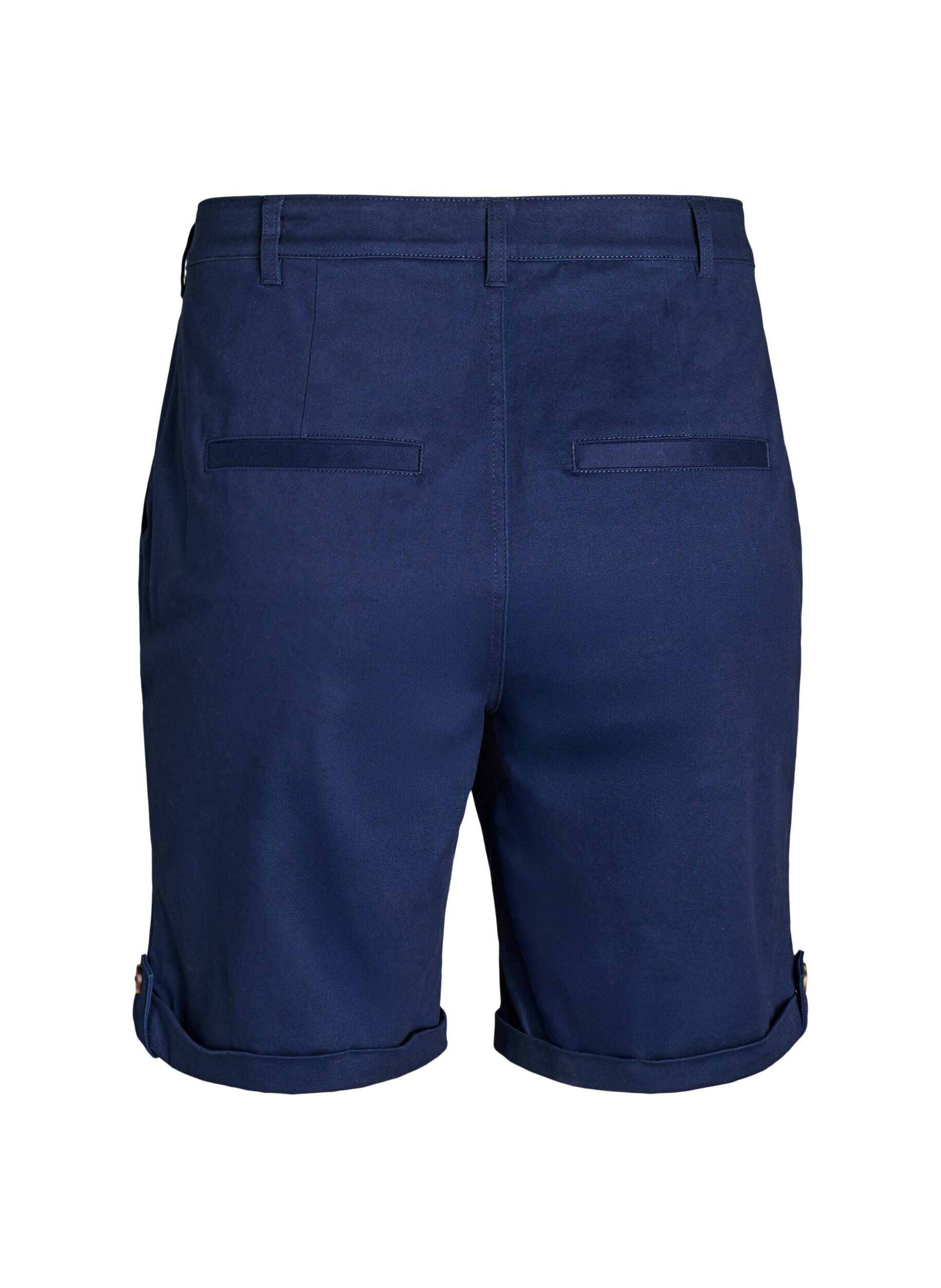 Zizzi Szorty chino z kieszeniami, Niebieskie, Packshot image number 1