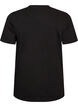 Bawelniany T-shirt z napisem, Czarne, Packshot image number 1