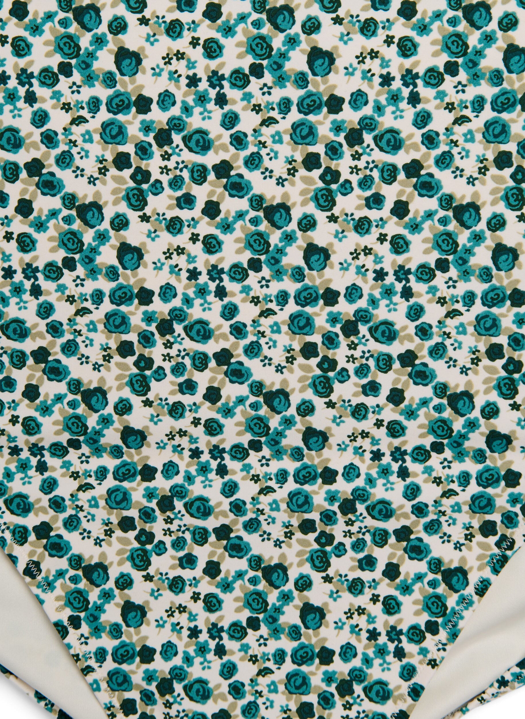 Zizzi D&oacute;l bikini w kwiaty z bardzo wysokim stanem, Zielony, Packshot image number 2