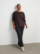 Sportowy top z rekawami 3/4, Brown, Model image number 1